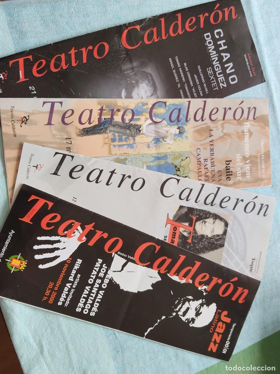 Travel Brochures: 4 FOLLETOS TEATRO CALDERON DE VALLLADOLID , FLAMENCO, JAZZ, BAILE, 2000/2001/02