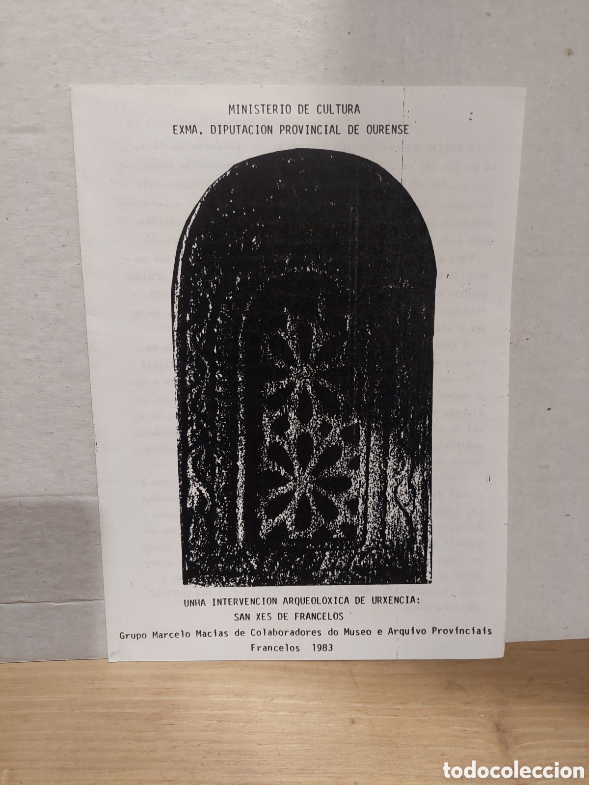 Tourismusbrosch&uuml;ren: 1983 ourense intervenci&oacute;n arqueolog&iacute;a san xes de francesas folleto