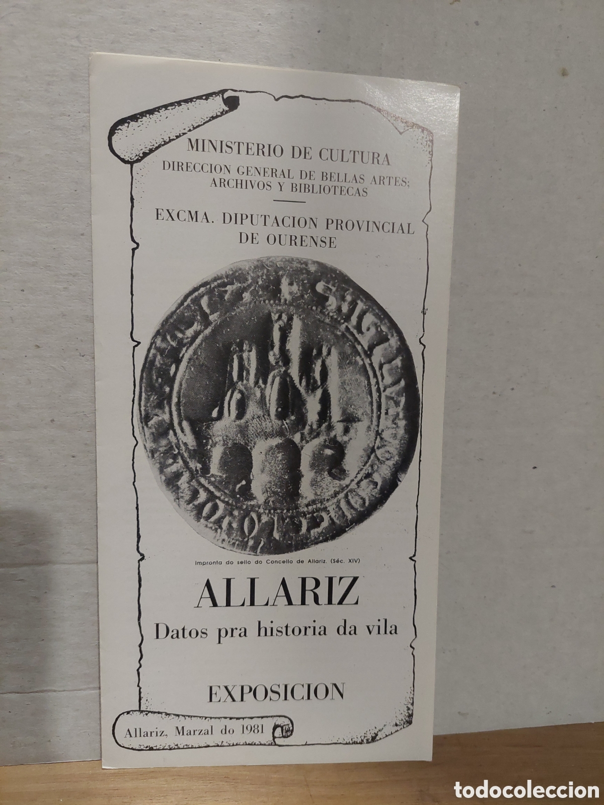 Travel Brochures: 1981 allariz exposici&oacute;n cultura historia DIPTICO