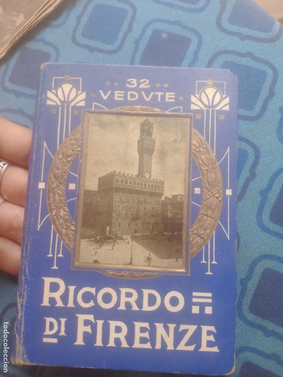 Travel Brochures: Ricordo di Firenze, Italia. Florencia. Mapa. 32 vistas