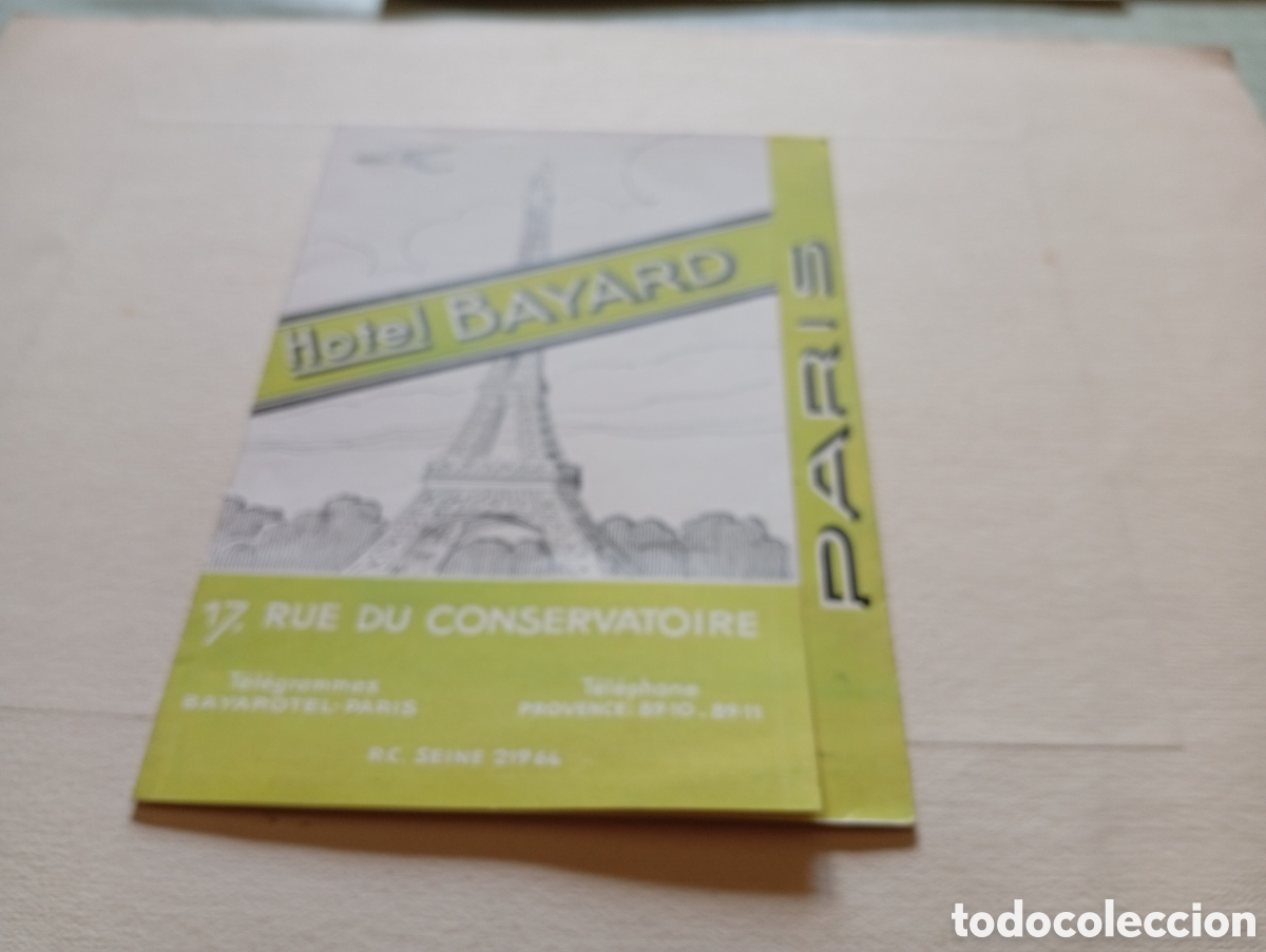 Brochures de tourisme: Folleto tur&iacute;stico Paris, Hotel Bayard