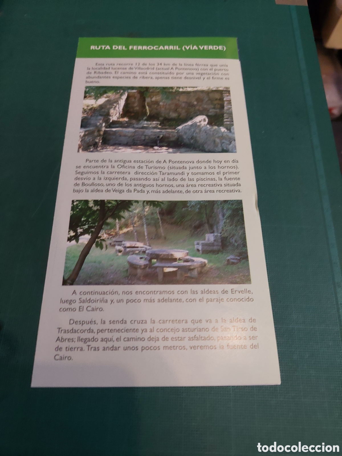 Brochures de tourisme: RUTA FERROCARRIL VIA VERDE A PONTENOVA LUGO IMPRESO