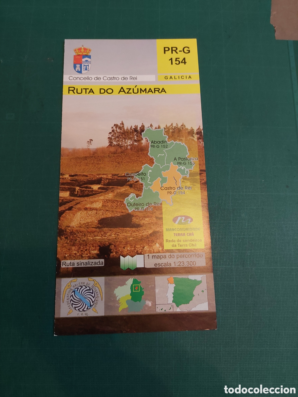 Brochures de tourisme: RUTA DO AZUMAEA CASTRO DE REI LUGO TRIPTICO PLANO