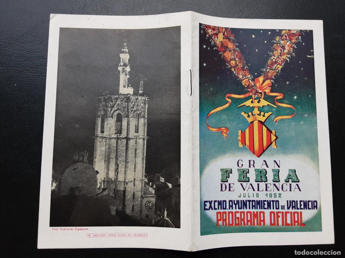 Brochures de tourisme: PROGRAMA OFICIAL GRAN FERIA DE JULIO DE VALENCIA 1952