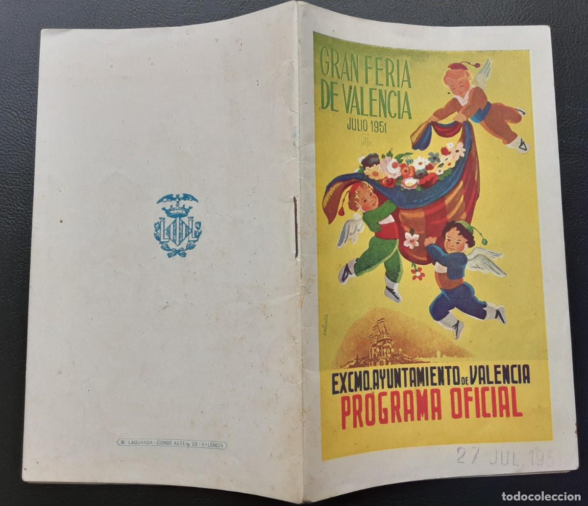 Brochures de tourisme: PROGRAMA OFICIAL GRAN FERIA DE JULIO DE VALENCIA 1951