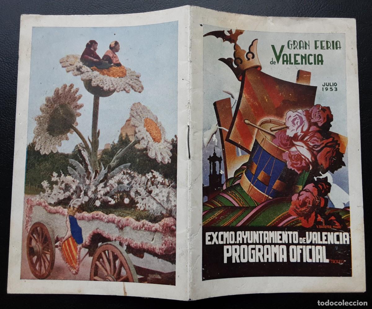 Brochures de tourisme: PROGRAMA OFICIAL GRAN FERIA DE JULIO DE VALENCIA 1953