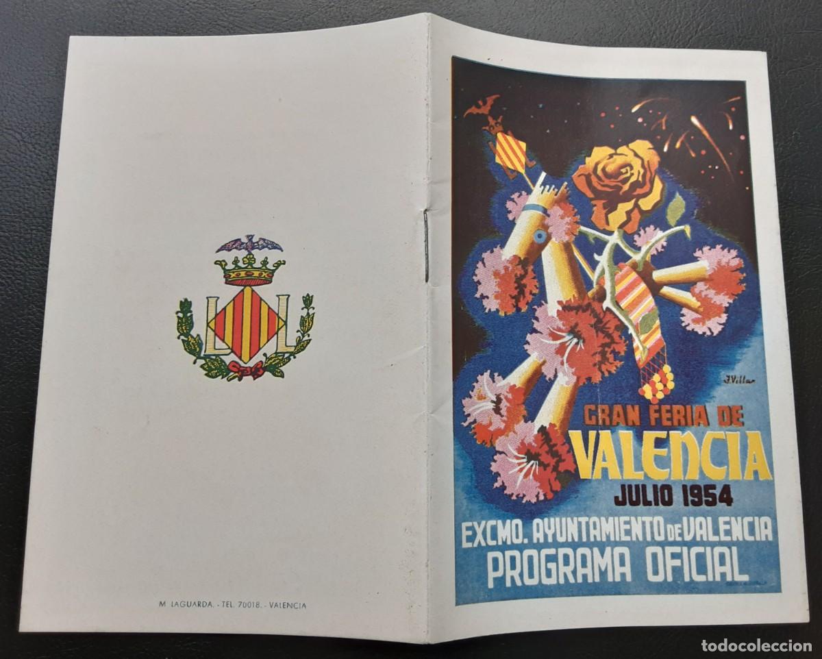Brochures de tourisme: PROGRAMA OFICIAL GRAN FERIA DE JULIO DE VALENCIA 1954