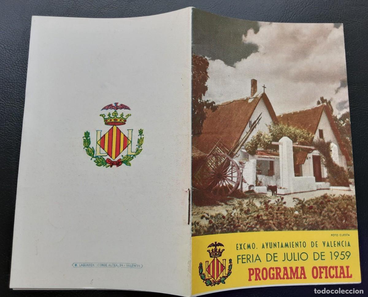 Folhetos de turismo: PROGRAMA OFICIAL GRAN FERIA DE JULIO DE VALENCIA 1959