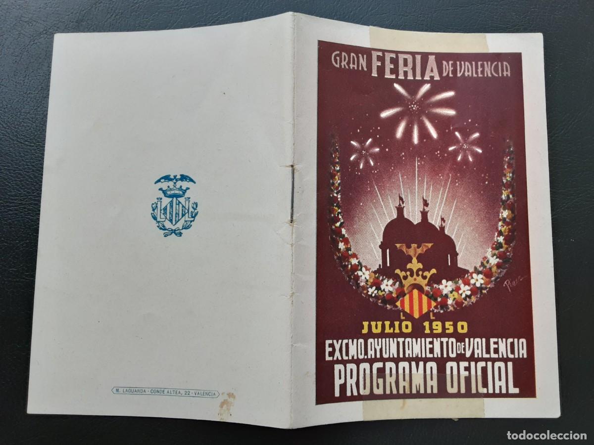 Folhetos de turismo: PROGRAMA OFICIAL GRAN FERIA DE JULIO DE VALENCIA 1950