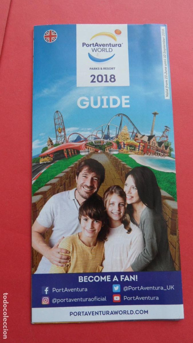 Brochures de tourisme: FOLLETO PLANO GUIA PORT AVENTURA 2018 INGLES