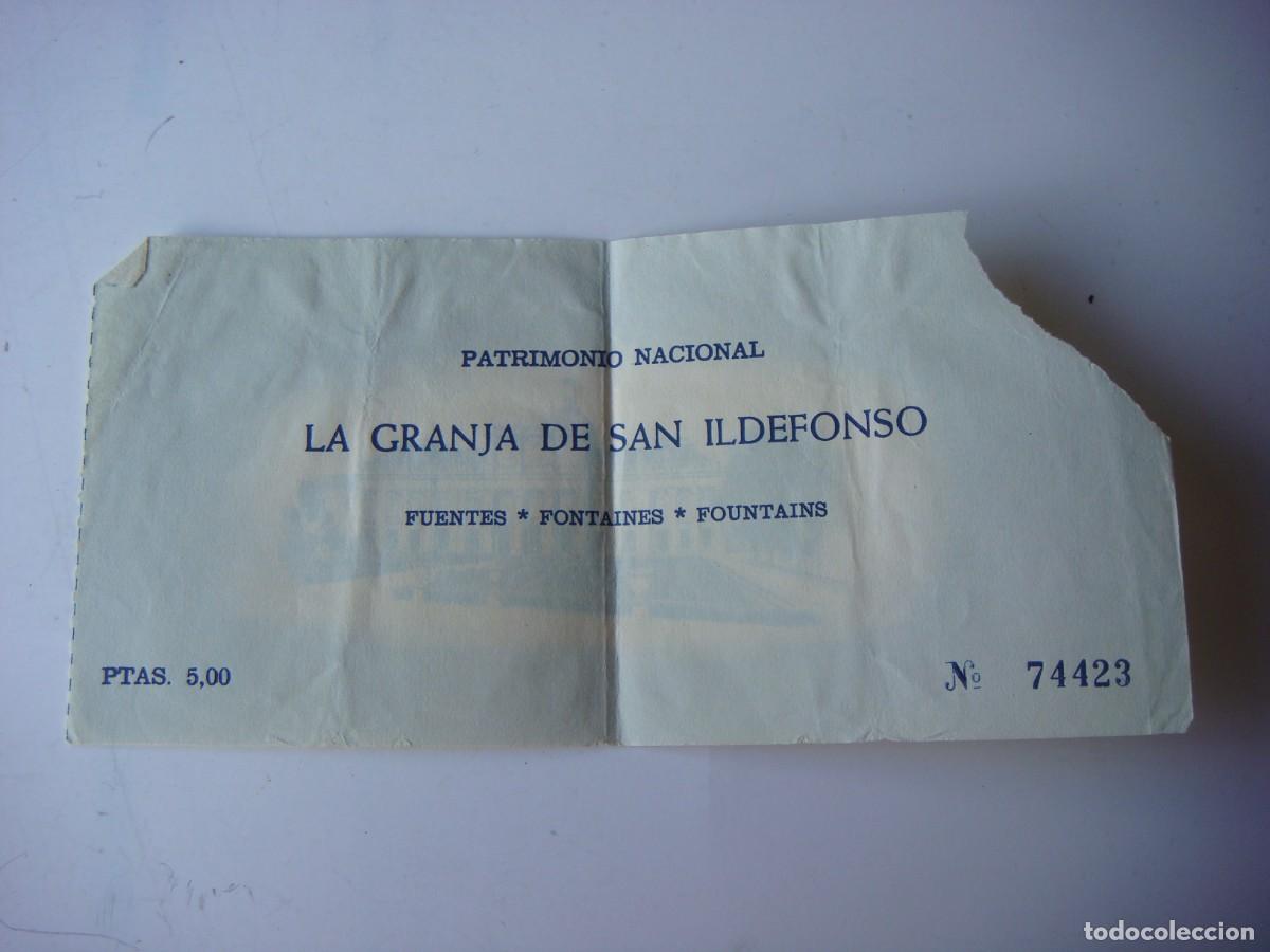 Brochures de tourisme: ENTRADA PATRIMONIO NACIONAL LA GRANJA DE SAN ILDEFONSO -(&)