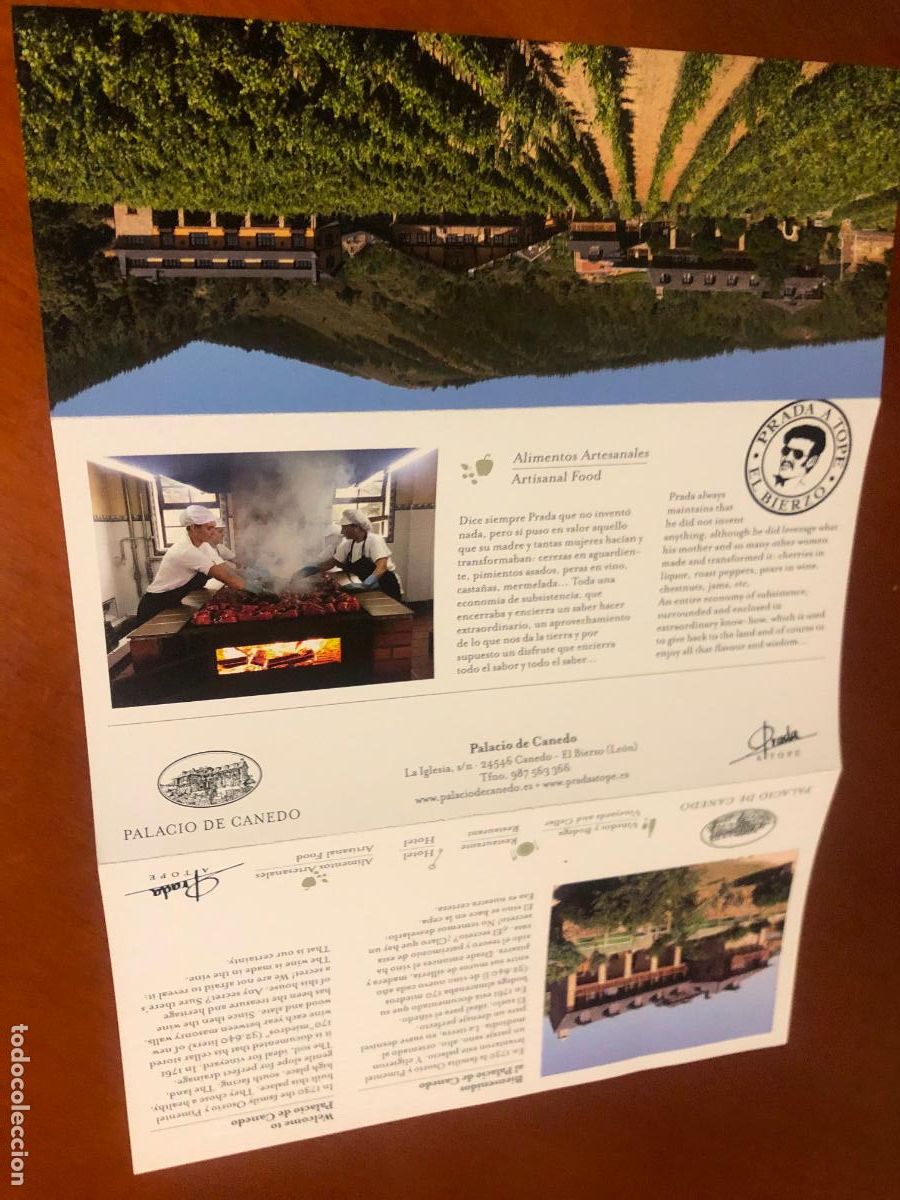 Folhetos de turismo: FOLLETO TRIPTICO PALACIO DE CANEDO, PRADA A TOPE, EL BIERZO, LEON