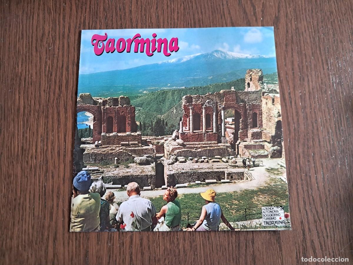 Travel Brochures: folleto de turismo, Taormina, Italia. a&ntilde;o 1985.