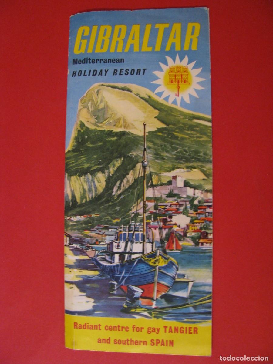 Travel Brochures: FOLLETO TURISTICO. GIBRALTAR. A&Ntilde;OS 50 O 60. DESPEGADA DEL ALBUM