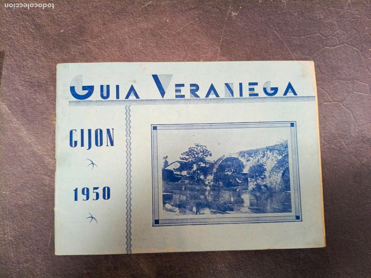 Travel Brochures: Guia veraniega gijon 1950 folleto