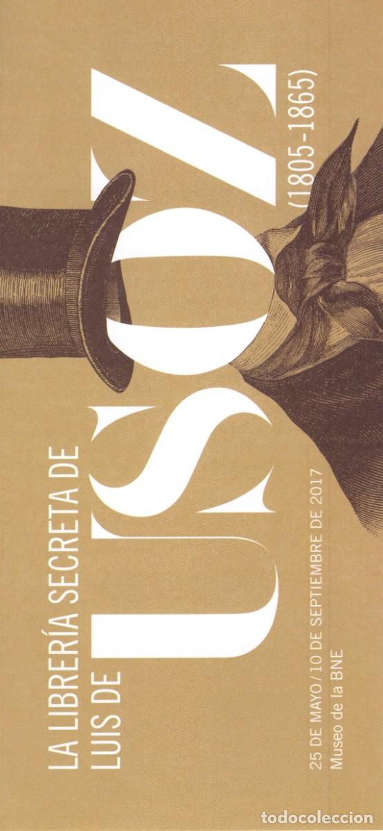 Travel Brochures: Folleto desplegable Exposici&oacute;n BNE. La Librer&iacute;a de Luis de Usoz. Mayo-Septiembre 2017.