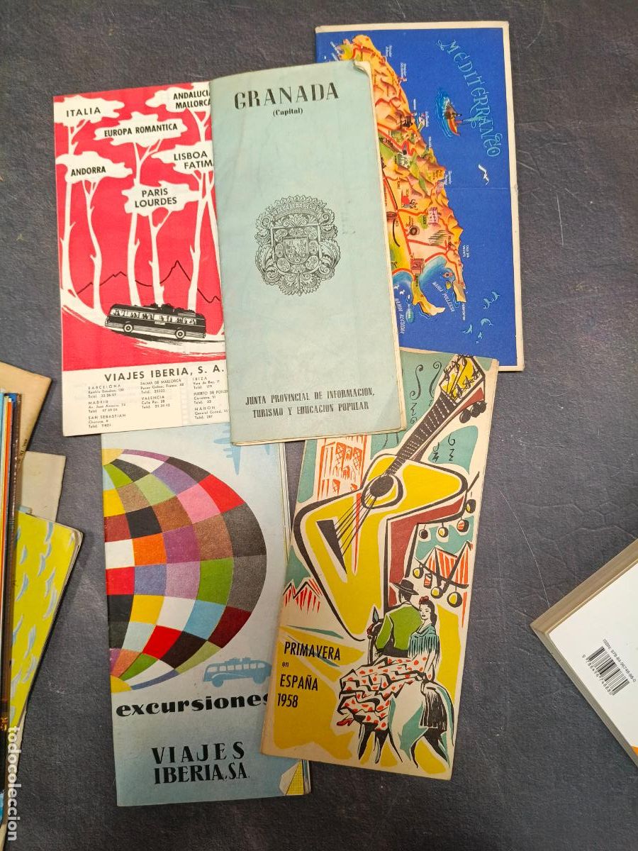 Brochures de tourisme: Lote con 5 folletos turisticos a&ntilde;os 50 y 60 viajes iberia