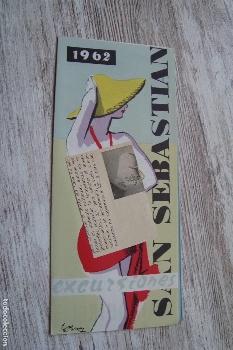 Brochures de tourisme: ANTIGUO FOLLETO TURISMO EXCURSIONES SAN SEBASTIAN 1962
