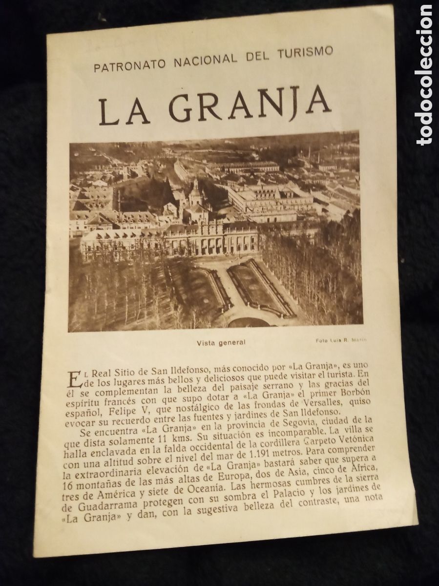 Brochures de tourisme: Antiguo folleto de Turismo,La Granja de San Ildefonso