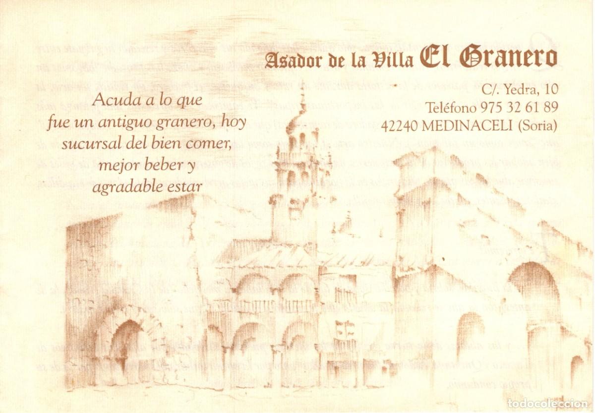 Tourismusbrosch&uuml;ren: Folleto libro. Restaurante Asador El Granero. 5 p&aacute;ginas. Medinaceli (Soria).