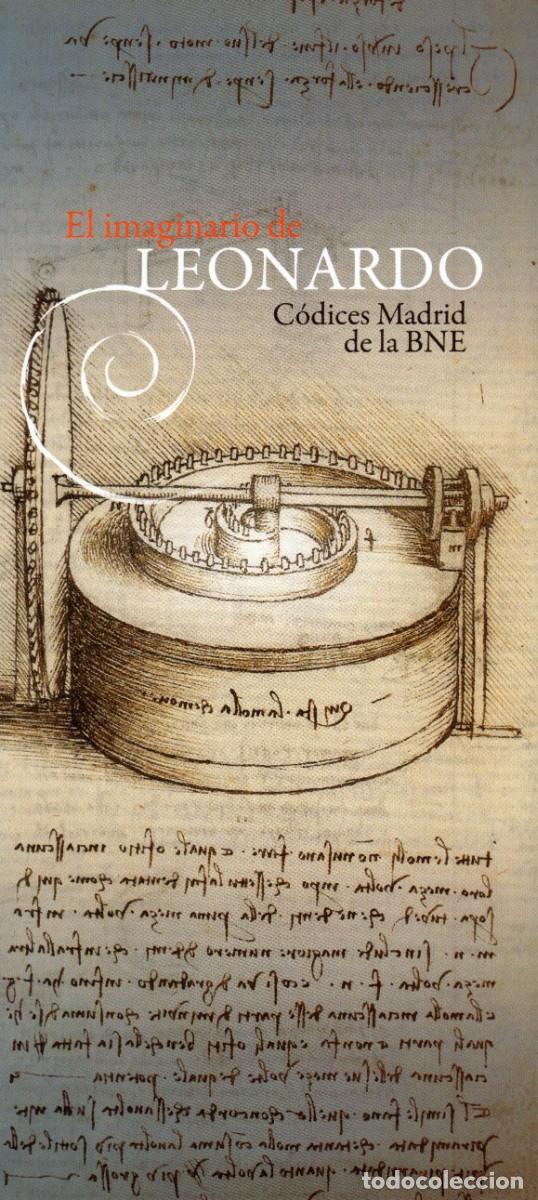 Folhetos de turismo: Folleto desplegable. El Imaginario de Leonardo. Biblioteca Nacional. Madrid. 2012.