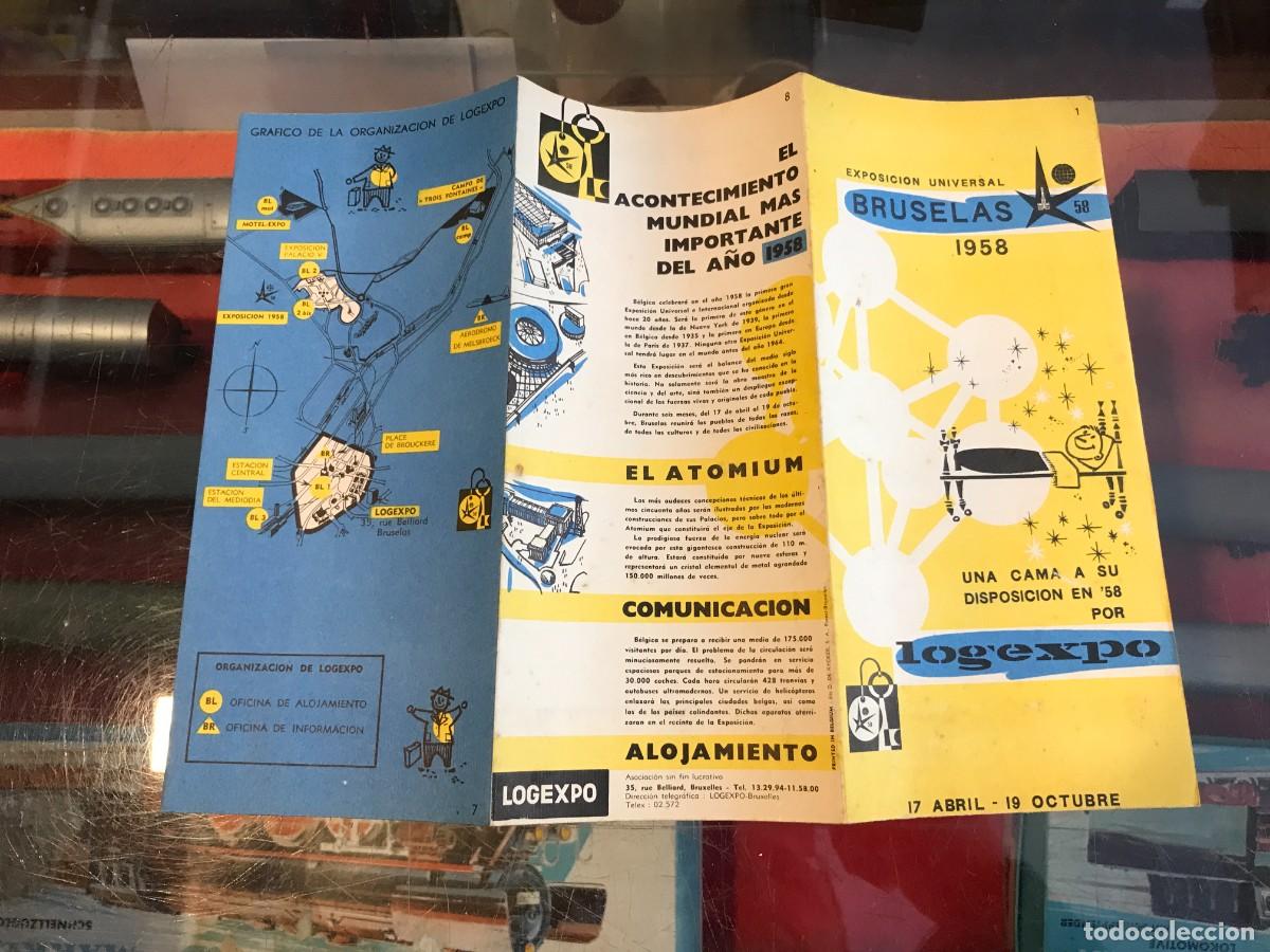 Folhetos de turismo: FOLLETO DE TURISMO. EXPOSICI&Oacute;N UNIVERSAL 1958. LOGEXCO