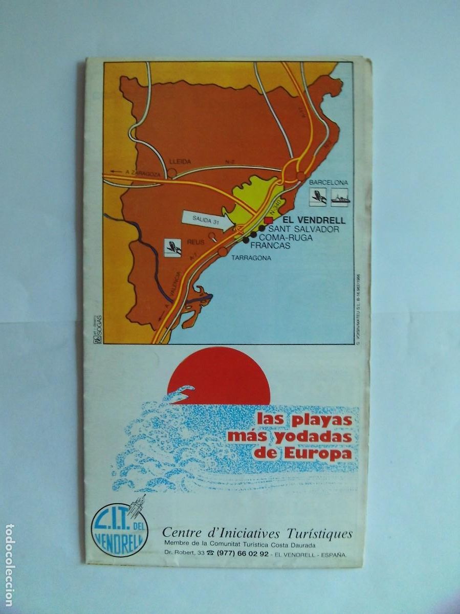 Folletos de turismo: MAPA Y GUIA TURISTICO DE EL VENDRELL - Foto 3