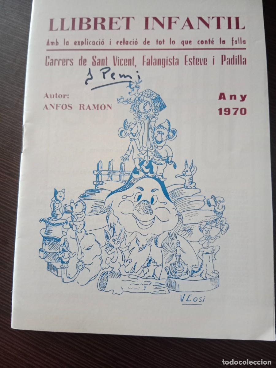 Folhetos de turismo: LLIBRET FALLA INFANTIL SANT VICENT , FALANGISTA ESTEVE , PADILLA 1970 - FALLAS DE VALENCIA