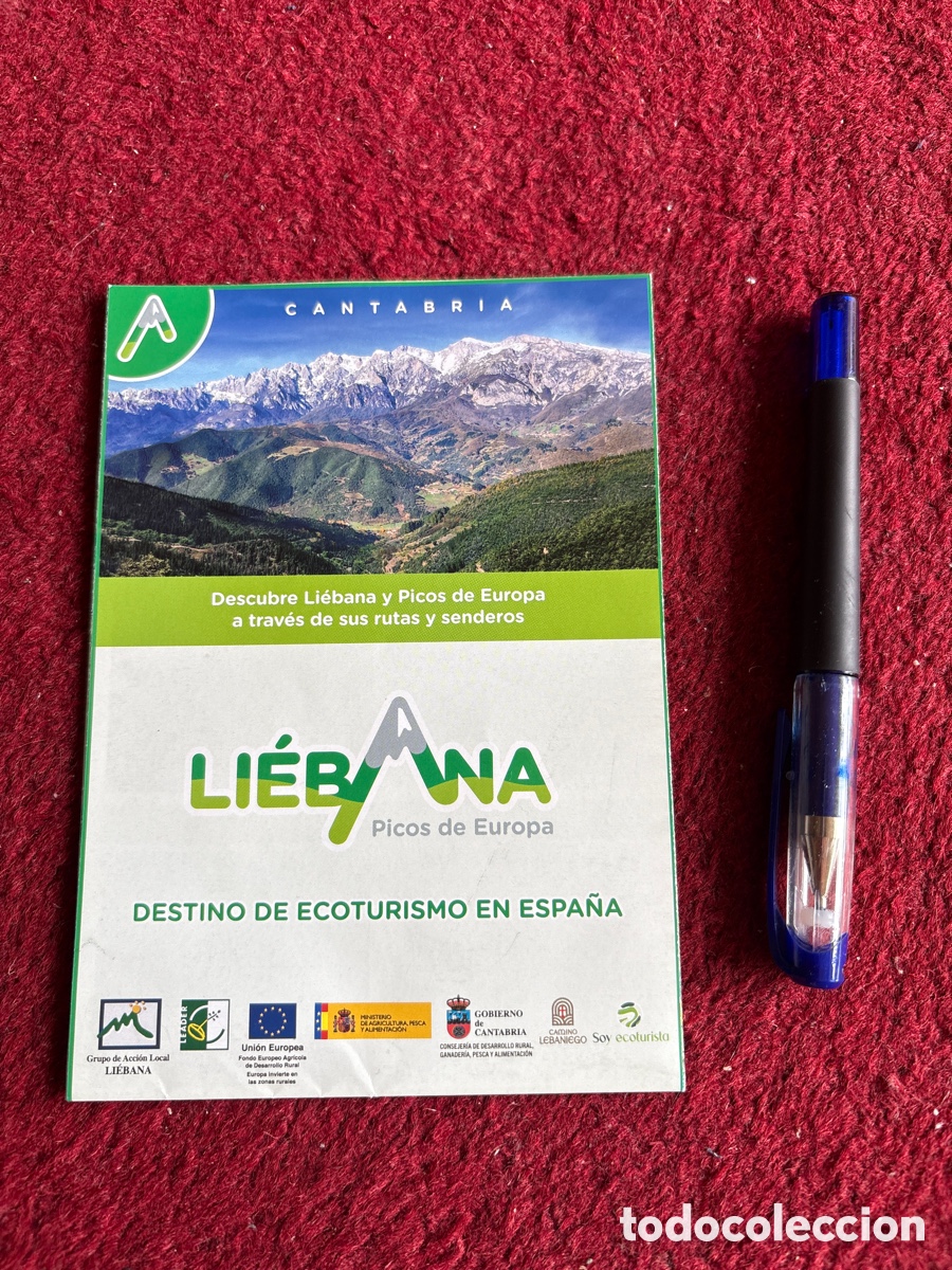 Folhetos de turismo: Folleto turismo. Mapa Li&eacute;bana. Picos de Europa. Cantabria. Rutas. ASM