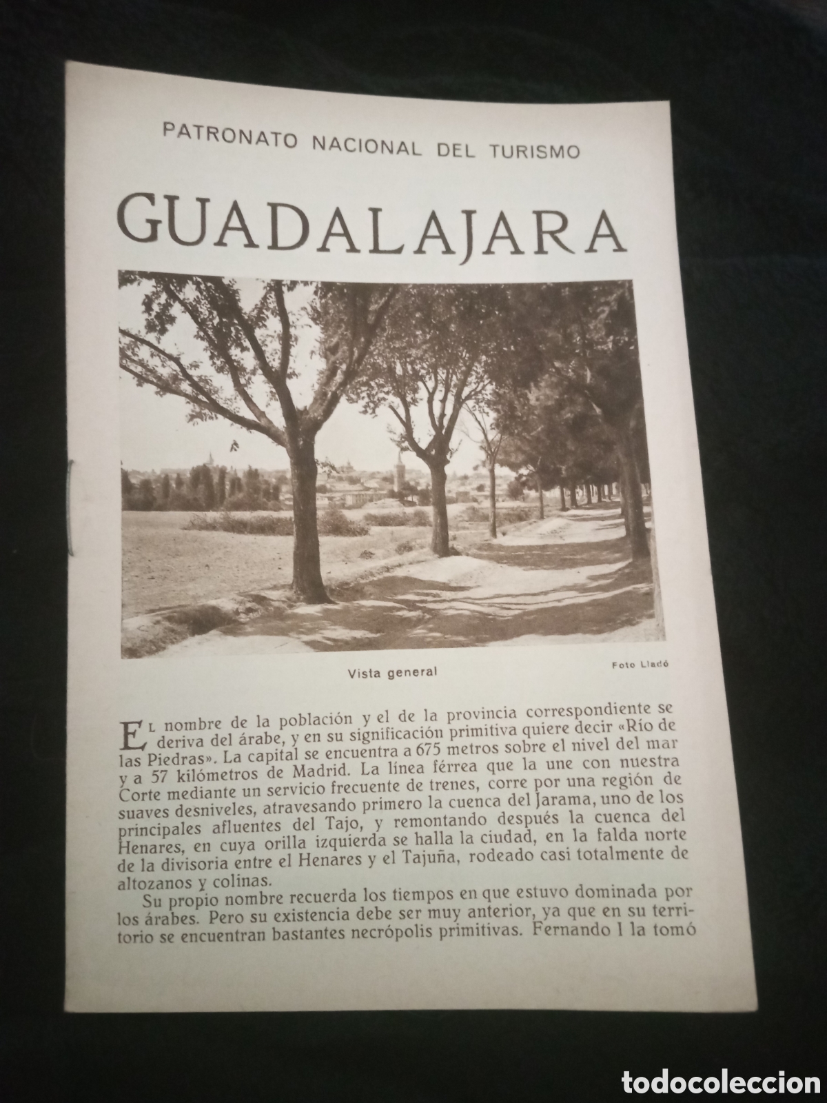 Folhetos de turismo: Guadalajara, Patronato Nacional de Turismo d&eacute;cada de 1930, tiene 8 p&aacute;ginas