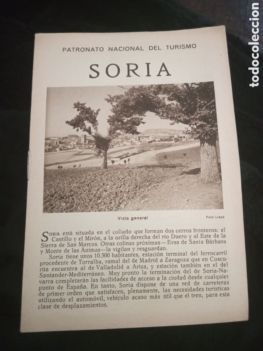 Folhetos de turismo: Soria, Patronato Nacional de Turismo d&eacute;cada de 1930, tiene 8 p&aacute;ginas.