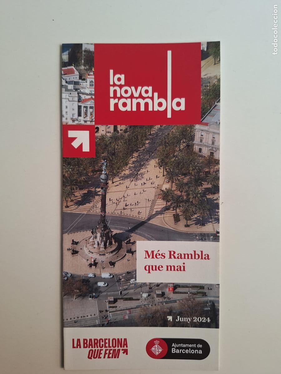 Folhetos de turismo: Folleto La nova Rambla Ajuntament de Barcelona Urbanismo Exposici&oacute;n Palau de la Virreina