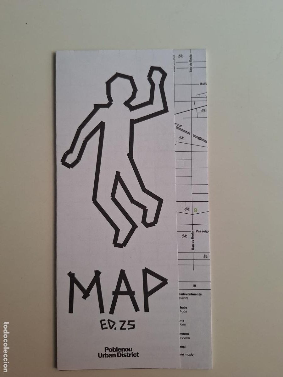 Folhetos de turismo: Folleto Map Poblenou Urban District Districte Creatiu Edici&oacute; #25 / SS23 Barcelona Dise&ntilde;o Creaci&oacute;n