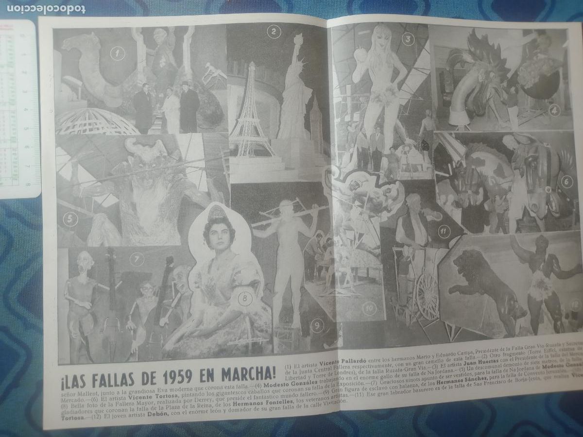 Tourismusbrosch&uuml;ren: Fallas de Valencia 1959. Fotos. Publicidad colchones y almohades FOAMEX