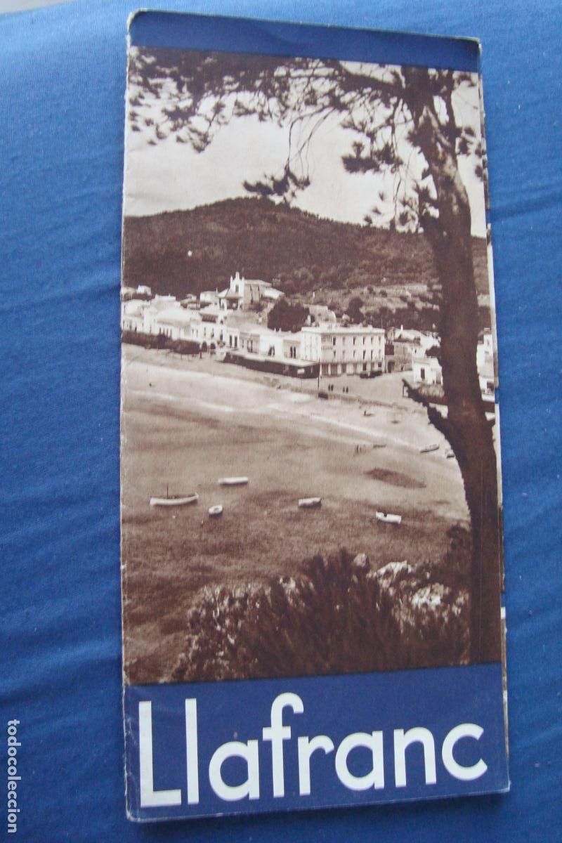 Folhetos de turismo: ANTIGUO TRIPTICO TURISMO LLAFRANC GERONA A&Ntilde;OS 40? MUMBRU BARCELONA.
