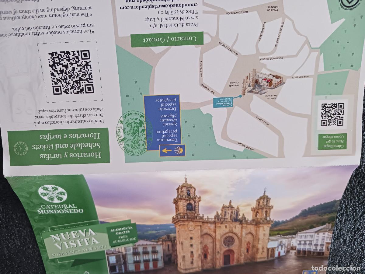 Folletos de turismo: diptico, catedral de mondo&ntilde;edo - Foto 2