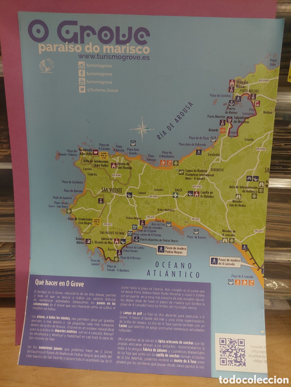 Tourismusbrosch&uuml;ren: GALICIA O GROVE PONTEVEDRA PLANO MAPA