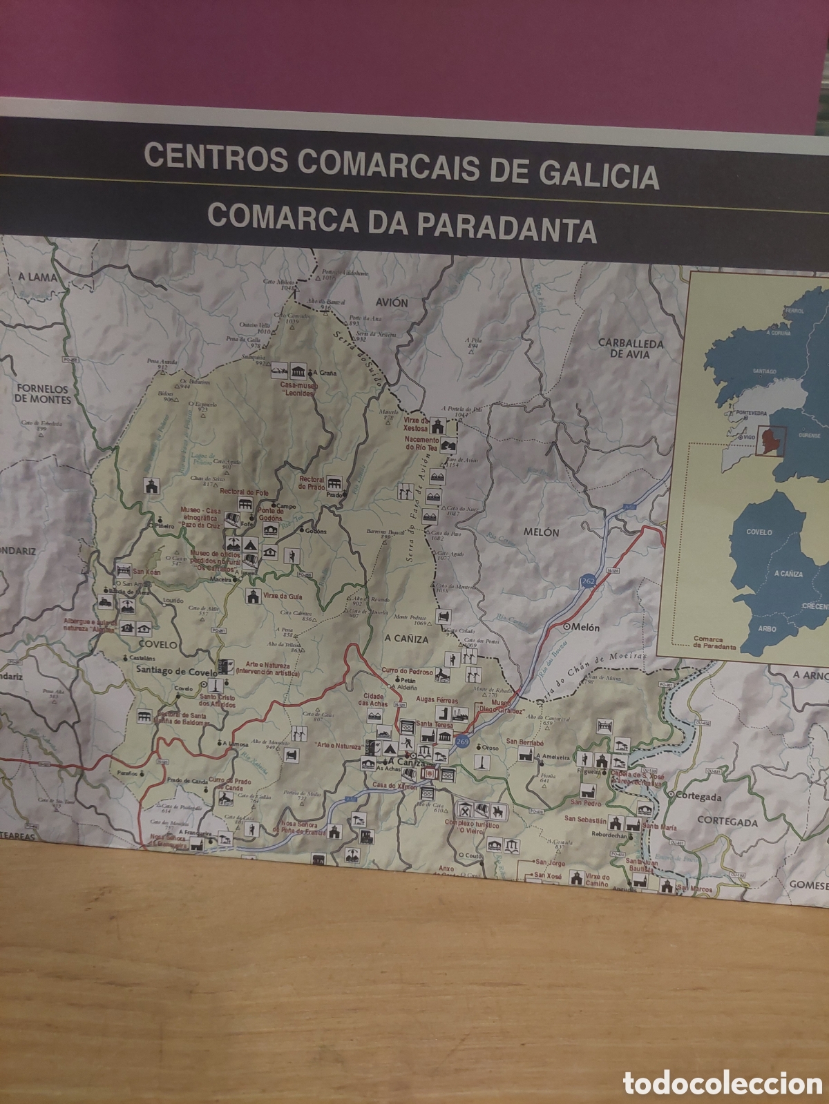 Tourismusbrosch&uuml;ren: GALICIA PLANO CONARCA DA PARADANTA Pontevedra ca&ntilde;iza ,covelo,creciente,arbo