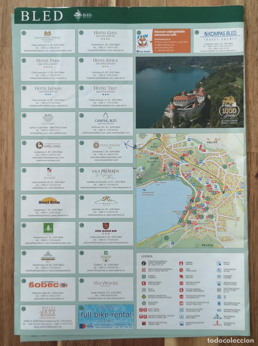 Folletos de turismo: ESLOVENIA - BLED - MAPA Tur&iacute;stico - Foto 1
