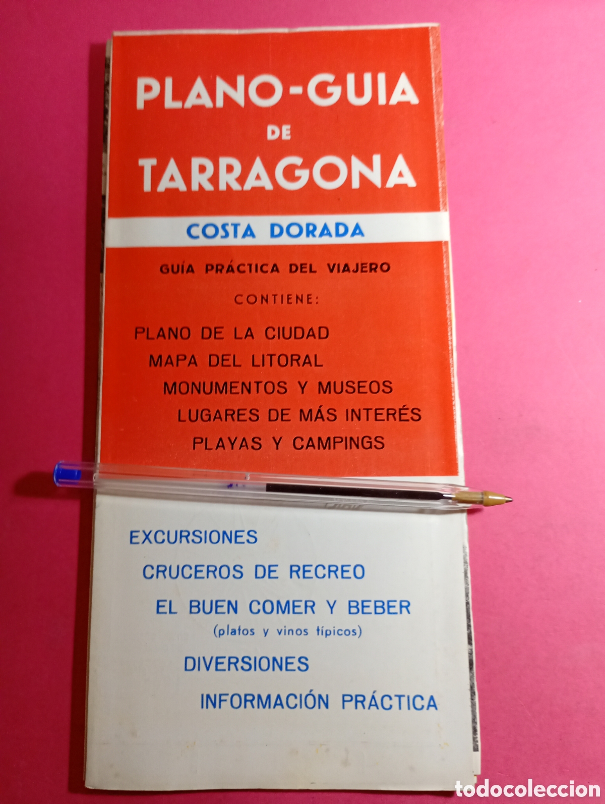 Tourismusbrosch&uuml;ren: 1964 TARRAGONA PLANO GU&Iacute;A - COSTA DORADA - GU&Iacute;A PR&Aacute;CTICA DEL VIAJERO - PLANO DEL LITORAL