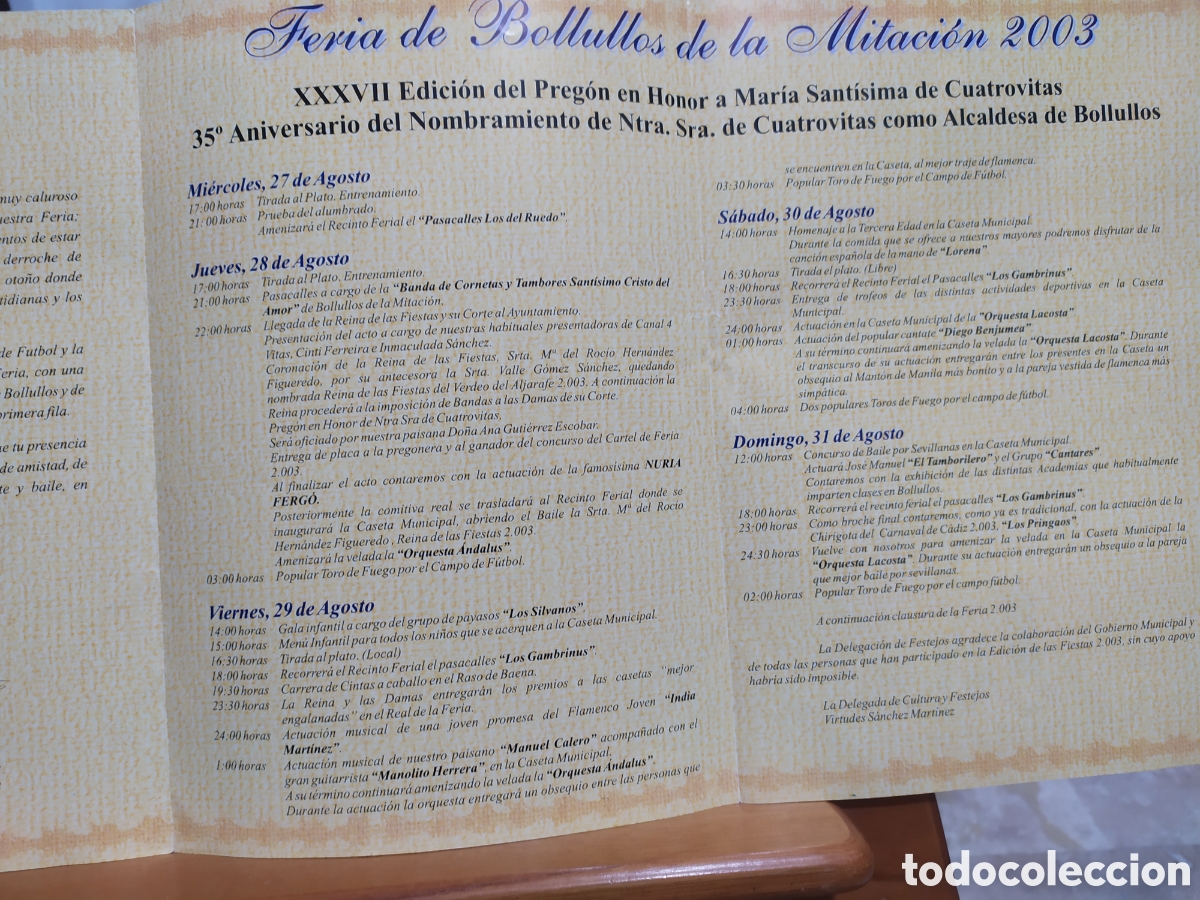 Folletos de turismo: Bollullos de la Mitaci&oacute;n 2003 - programa de feria - Foto 3