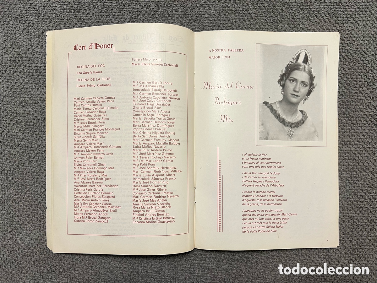 Folletos de turismo: FALLAS SILLA.., Valencia. Llibret de la Falla del Pobl&eacute; (a.1981) - Foto 5