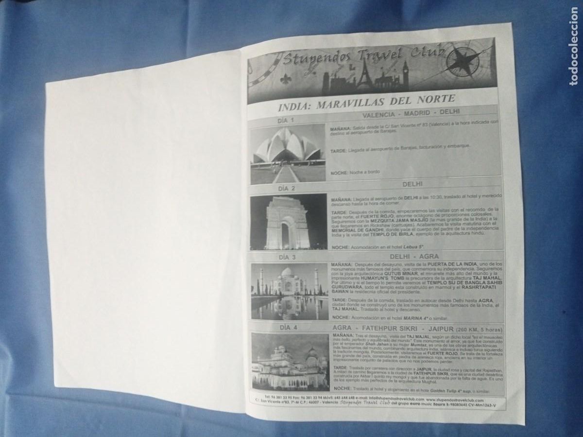 Folletos de turismo: fotocopia itinerario india 2012 - Foto 2