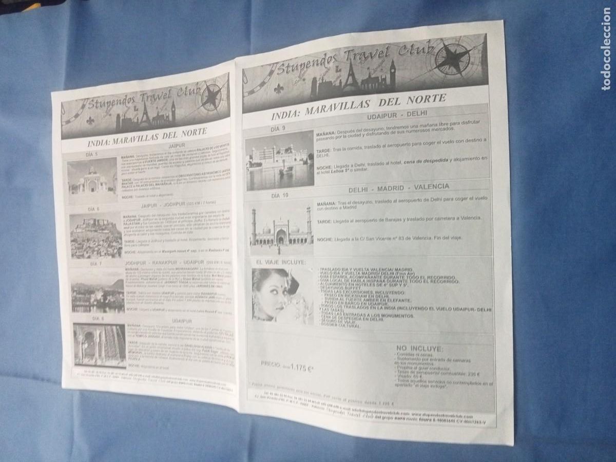 Folletos de turismo: fotocopia itinerario india 2012 - Foto 1