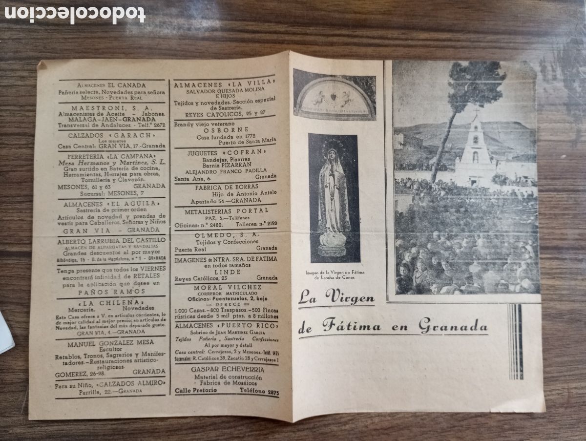 Folletos de turismo: Programa de fiestas Granada y virgen de F&aacute;tima - Foto 3