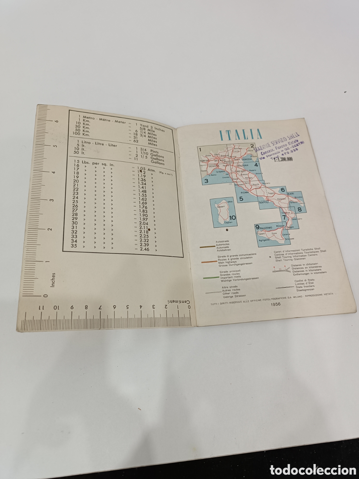 Folletos de turismo: ANTIGUA MAPA SHELL ITALIA - Foto 4