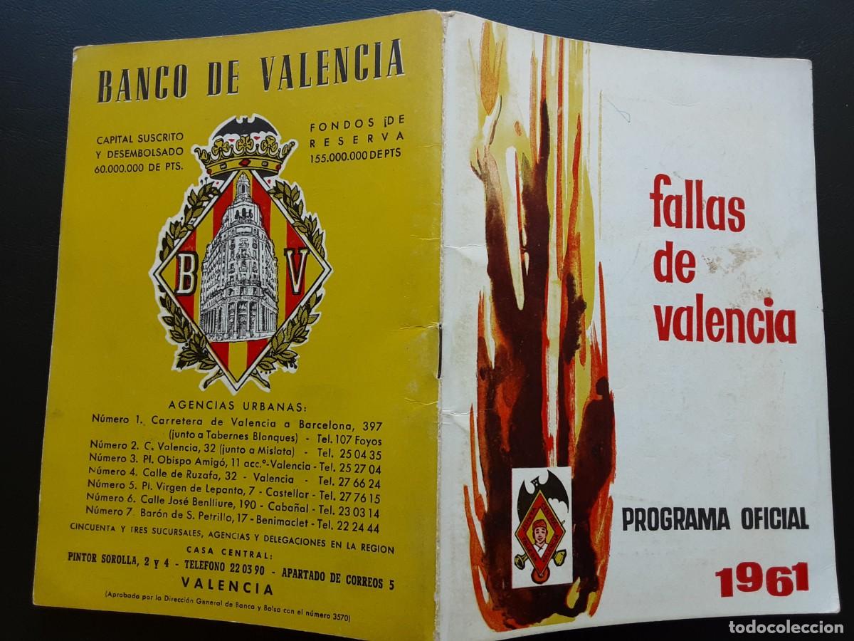 Folletos de turismo: Fallas de Valencia programa oficial 1961 - Foto 1