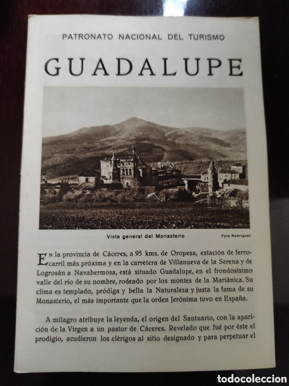 Tourismusbrosch&uuml;ren: ANTIGUO FOLLETO GUADALUPE. PATRONATO NACIONAL DEL TURISMO. REPUBLICA ESPA&Ntilde;OLA.