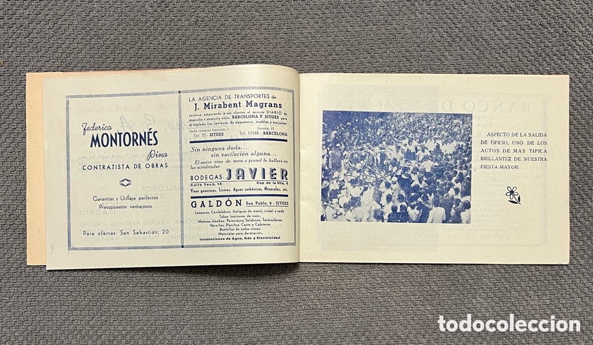 Folletos de turismo: SITGES.. Programa Fiesta Mayor (a.1944) SITGES PROGRAMA OFICIAL - Foto 2