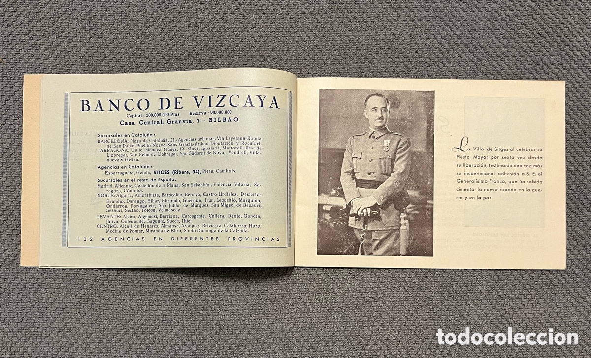 Folletos de turismo: SITGES.. Programa Fiesta Mayor (a.1944) SITGES PROGRAMA OFICIAL - Foto 3